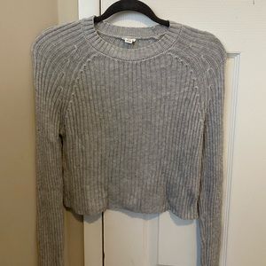 Garage Cropped Grey Sweater